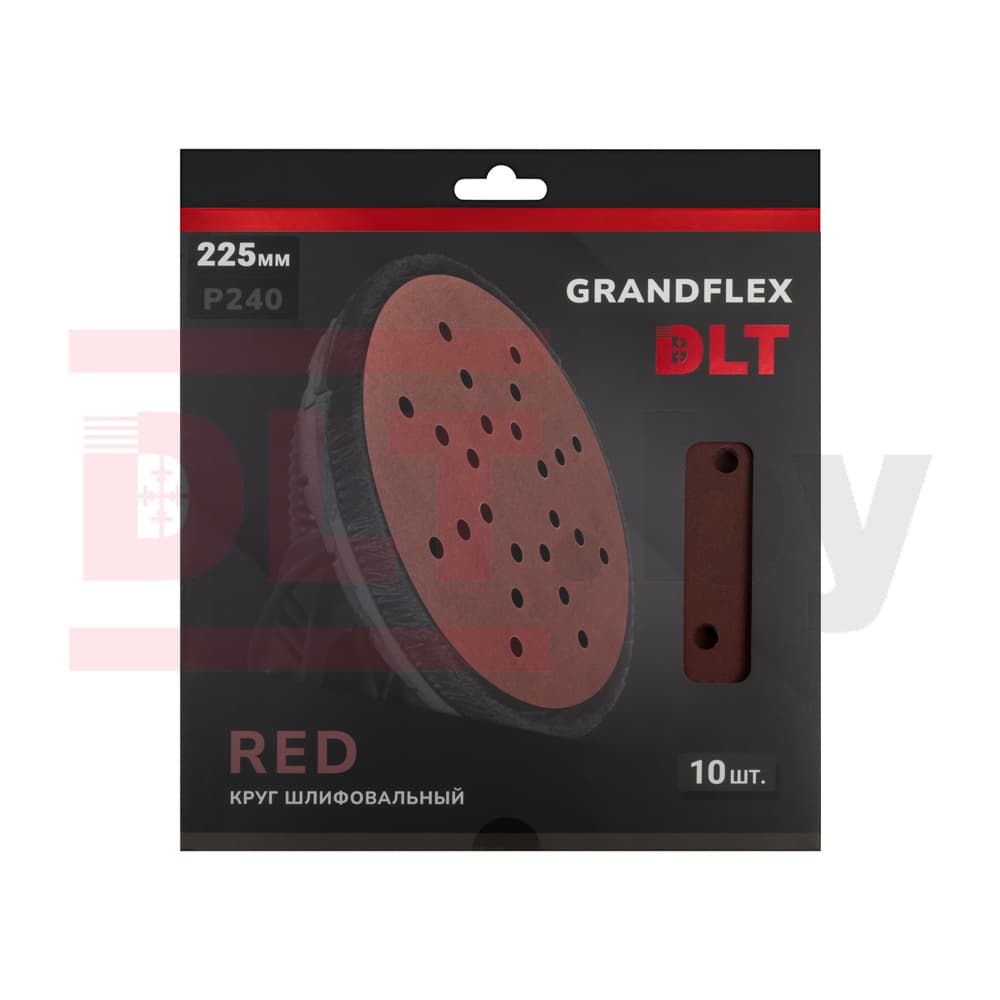 Круг шлифовальный DLT GrandFlex RED, P240, 225мм, 10шт, (на бумаге, оксид алюминия), арт.4512 - фото 3