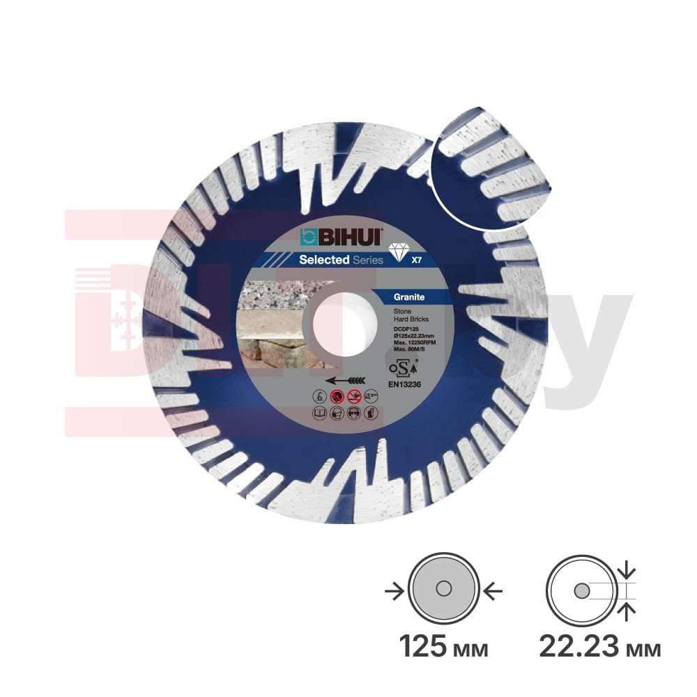 Диск алмазный BIHUI B-Fast, 125х2,4мм, арт.DCDF125