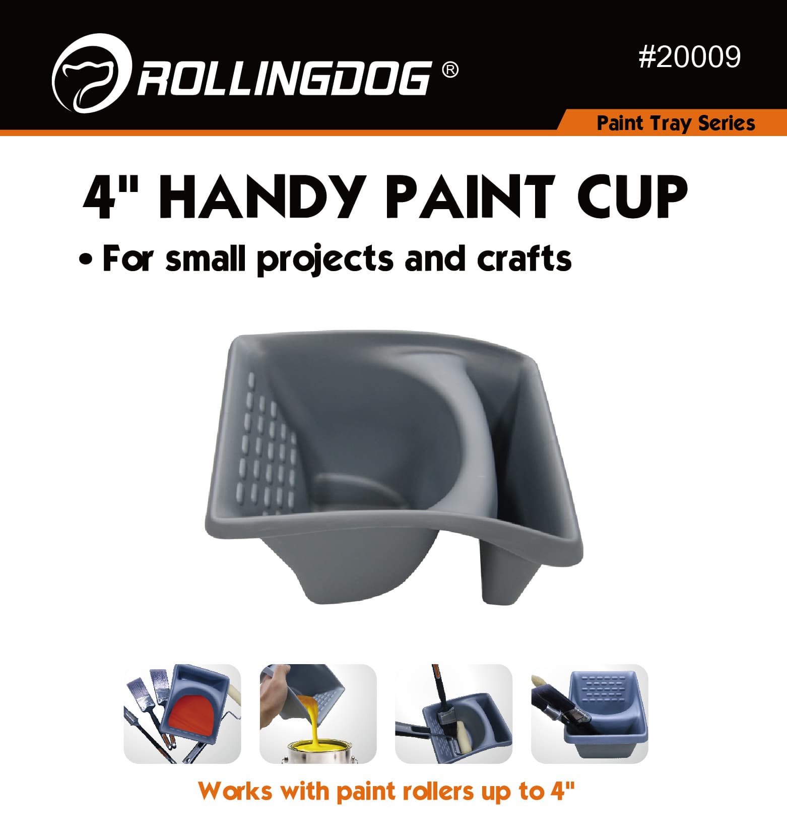 Кювета для краски Rollingdog 4” (100мм), серия Professional, арт.20009 - фото 8