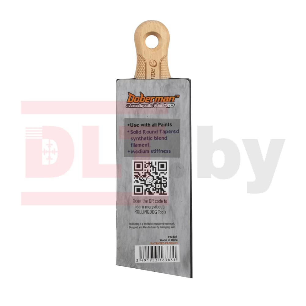 Кисть с короткой ручкой Rollingdog 50мм, угловой срез, синтетика, серия Professional, арт.10327 - фото 4