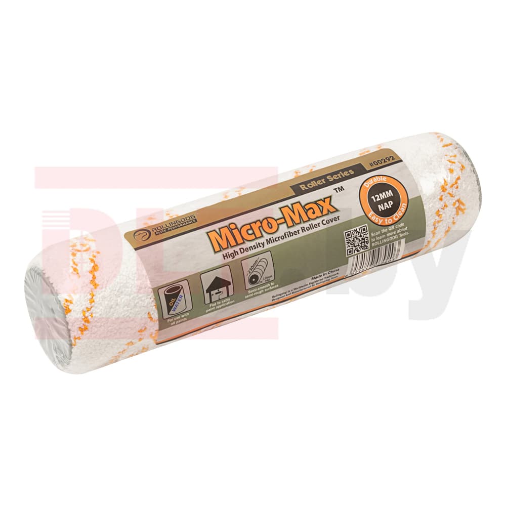 Валик Rollingdog High Density 230мм, ворс 12мм, для бюгеля 8мм, микрофибра, арт.00292 - фото 3