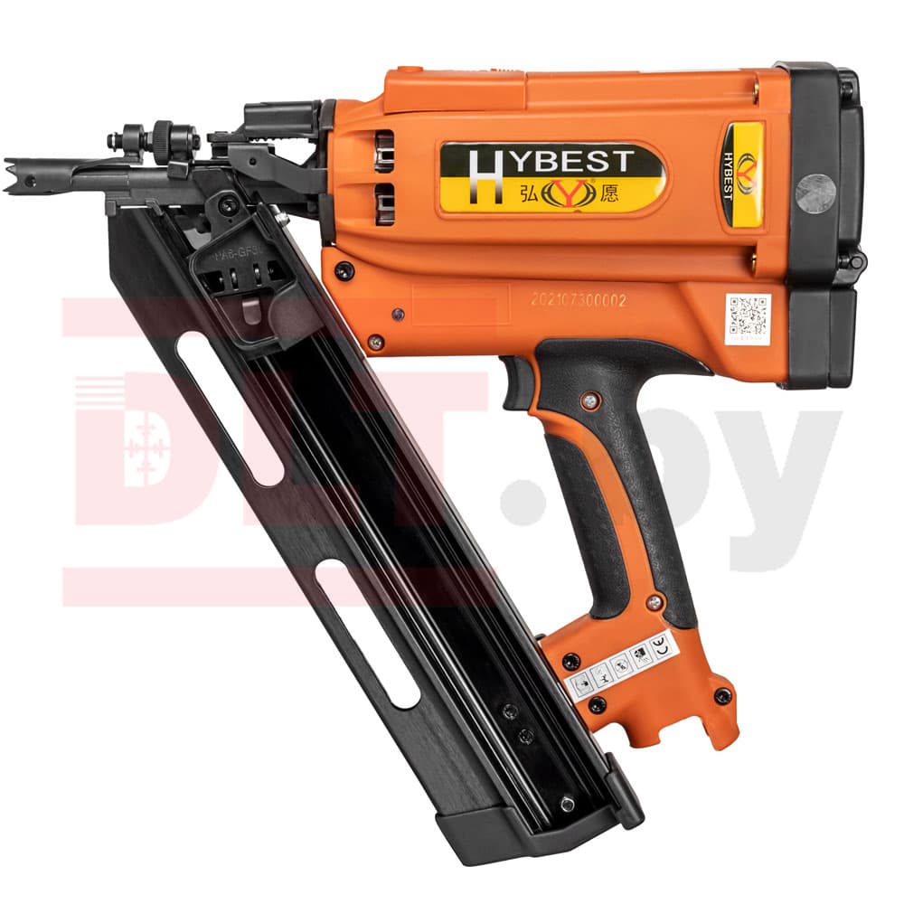 Газовый монтажный пистолет (нейлер) Hybest GFN3490B, арт.0860