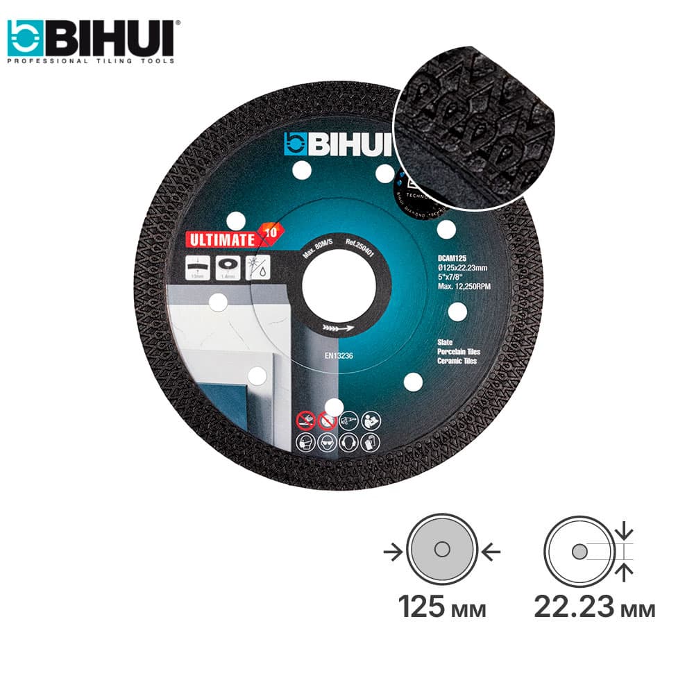 Алмазный диск BIHUI Ultimate Mesh, 125х1,4мм, арт.DCAM125