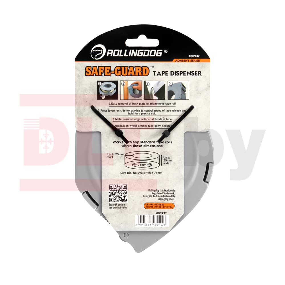 Диспенсер для малярной ленты шириной 24мм Rollingdog SAFE-GUARD, арт.80937 - фото 5