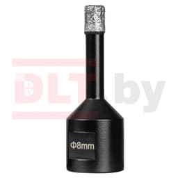 Коронка алмазная DLT&amp;amp;9plitok, ПРЕМИУМ класс, вакуумная пайка, 8мм, арт.0267 - фото 2