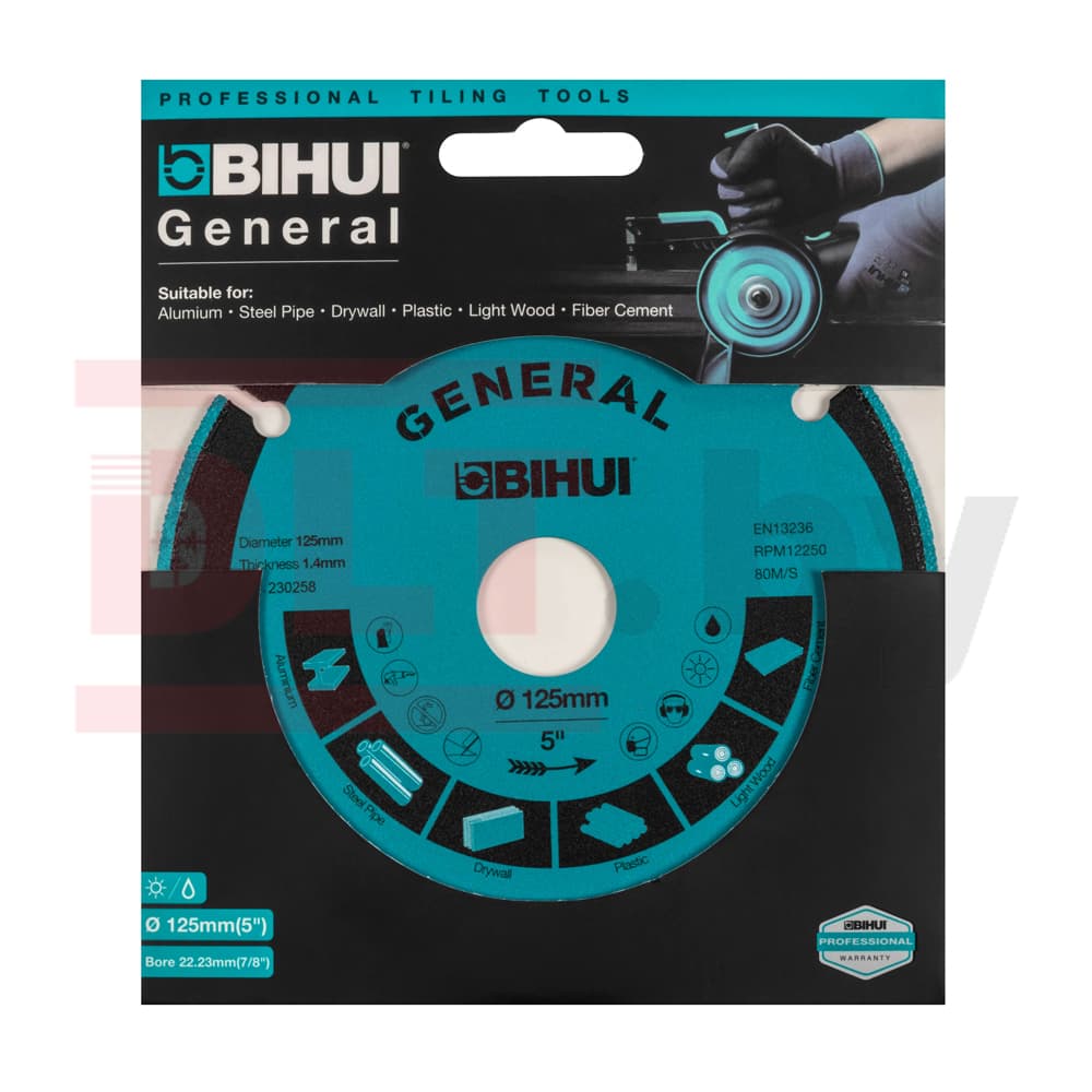 Алмазный диск BIHUI GENERAL 125х1,4х22,23мм, универсальный, арт.DSBM125 - фото 4