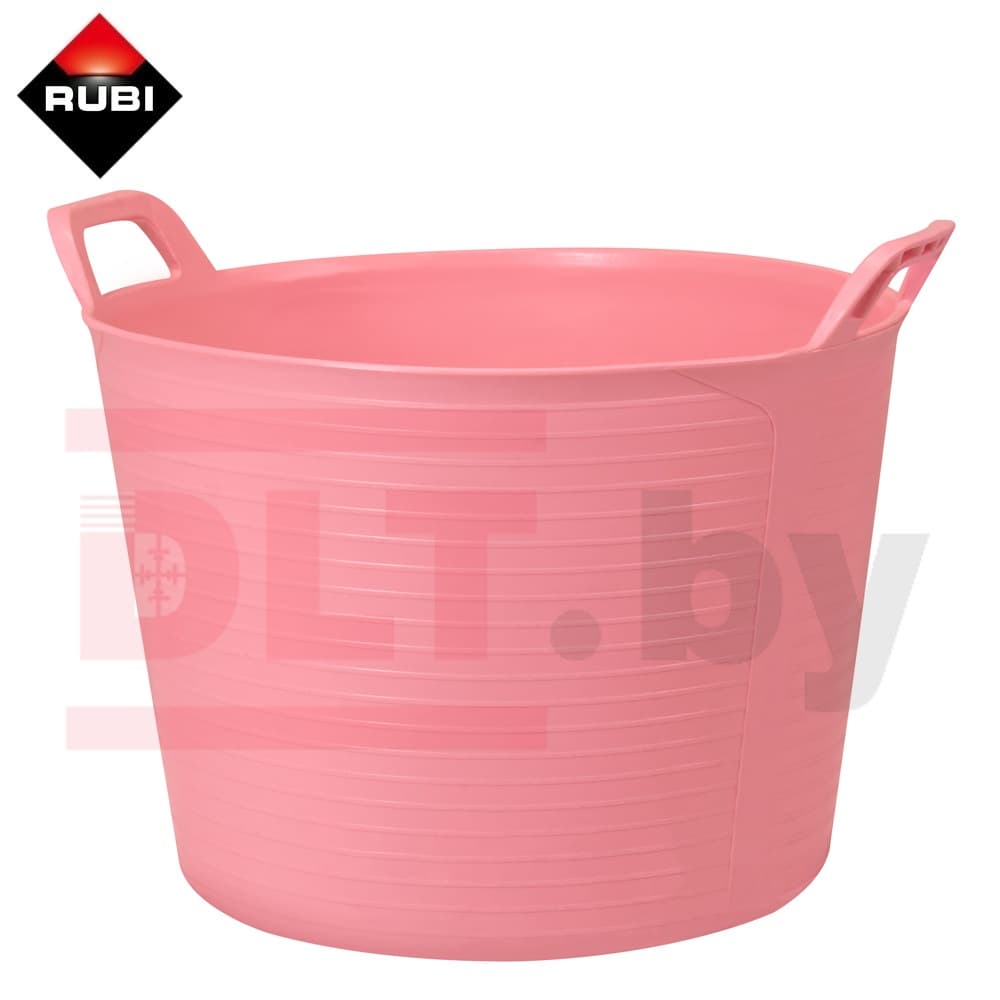 Ведро строительное гибкое RUBI (розовое), 40л, арт.88727