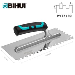 Гребенка из нерж. стали BIHUI 280*120мм, зуб 8мм, арт.PTSB08