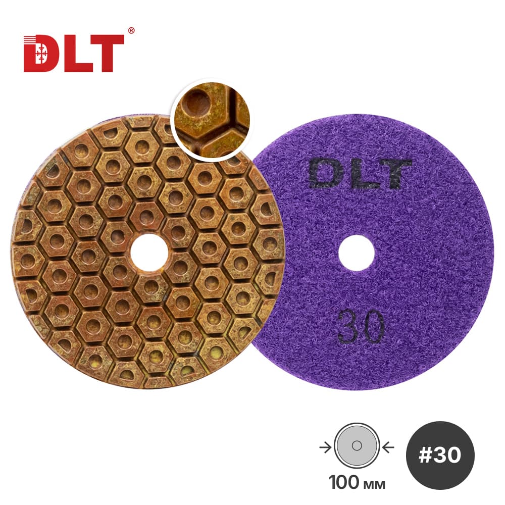 АГШК DLT №10, для сухой шлифовки, #30, 100мм, арт.1166