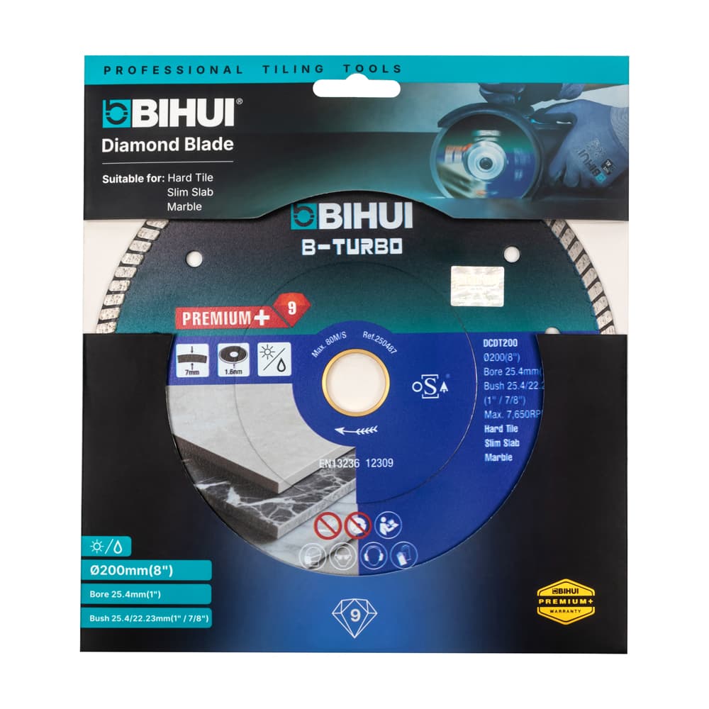 Алмазный диск BIHUI B-TURBO, 200х1,6мм, арт.DCDT200 - фото 4
