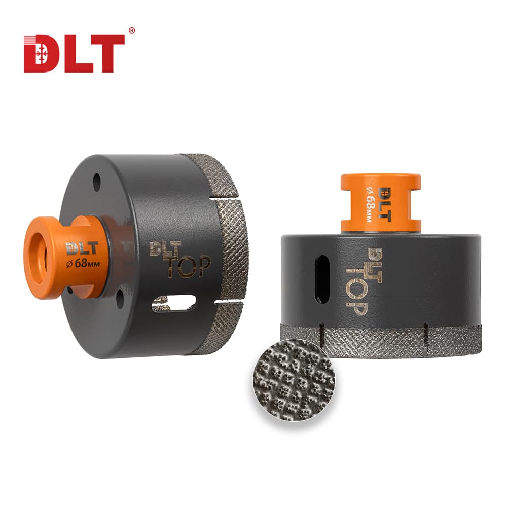 Коронка алмазная для керамогранита и камня DLT TOP, 68мм, арт.2106