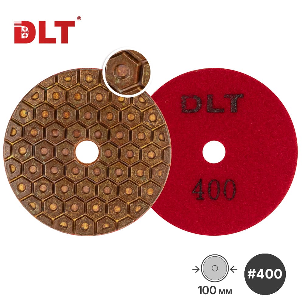 АГШК DLT №10, для сухой шлифовки, #400, 100мм, арт.1296