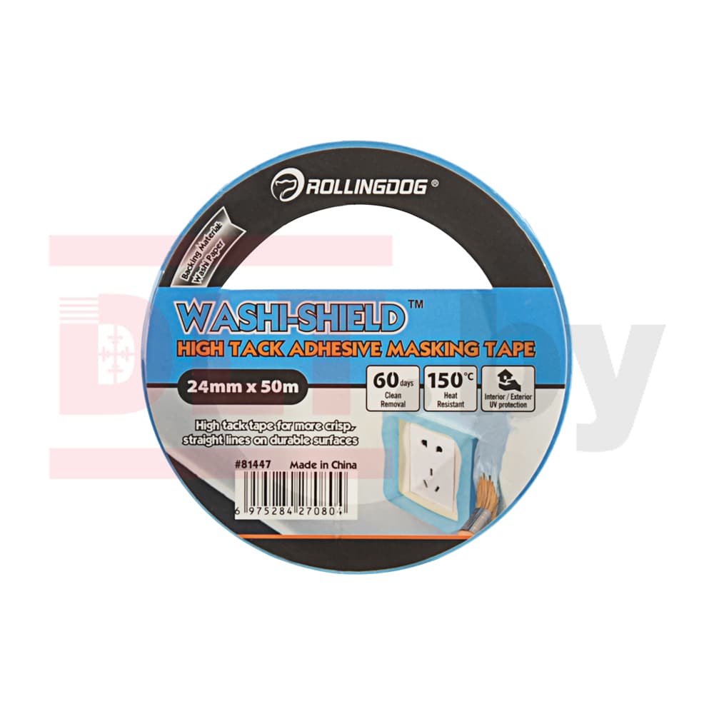 Малярная лента Rollingdog WASHI-SHIELD 24мм x 50м, арт.81447 - фото 3