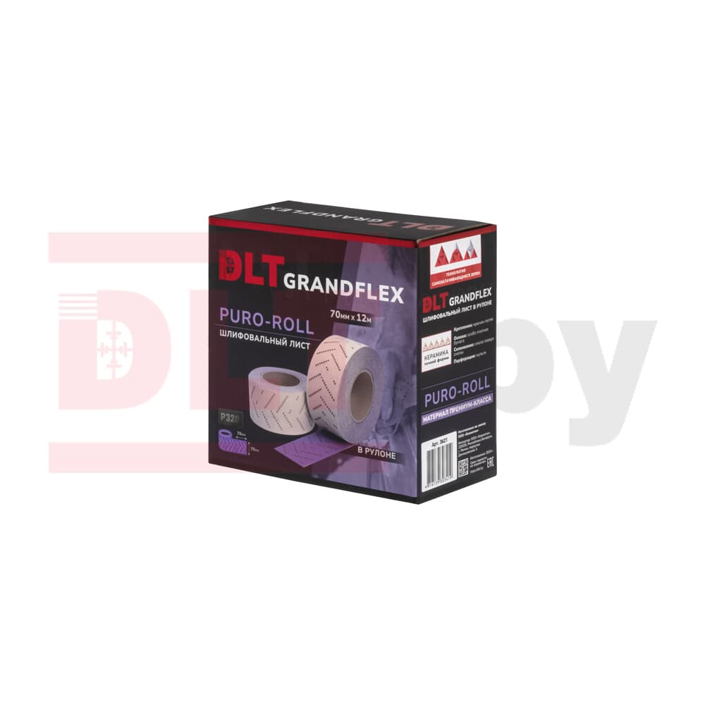Шлифовальный лист в рулоне DLT GrandFlex PURO-ROLL, P320, 70мм*12м, (керамика точной формы), арт.3621 - фото 7