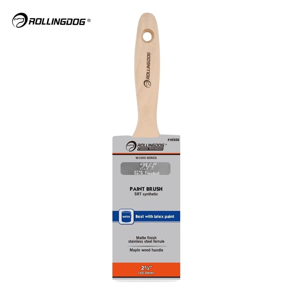 Кисть Rollingdog W1000 63мм, прямой срез, синтетика,серия Professional, арт.10200 - фото 4