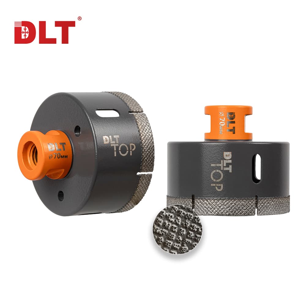 Коронка алмазная для керамогранита и камня DLT TOP, 70мм, арт.2107