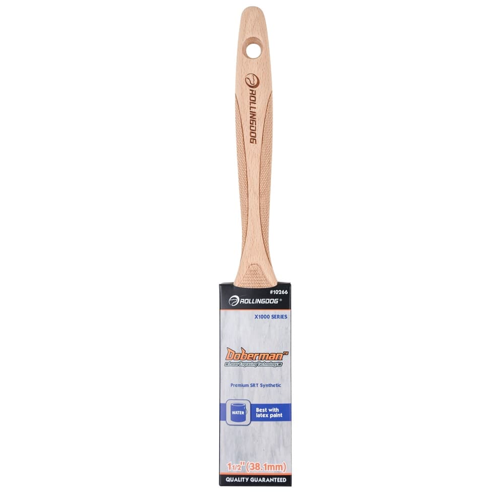 Кисть Rollingdog X1000 38мм, прямой срез, синтетика, серия Professional, арт.10266 - фото 2