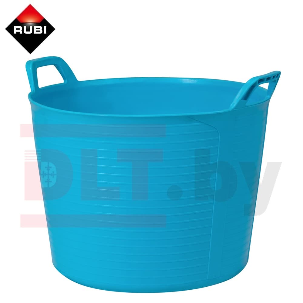 Ведро строительное гибкое RUBI (голубое), 40л, арт.88722