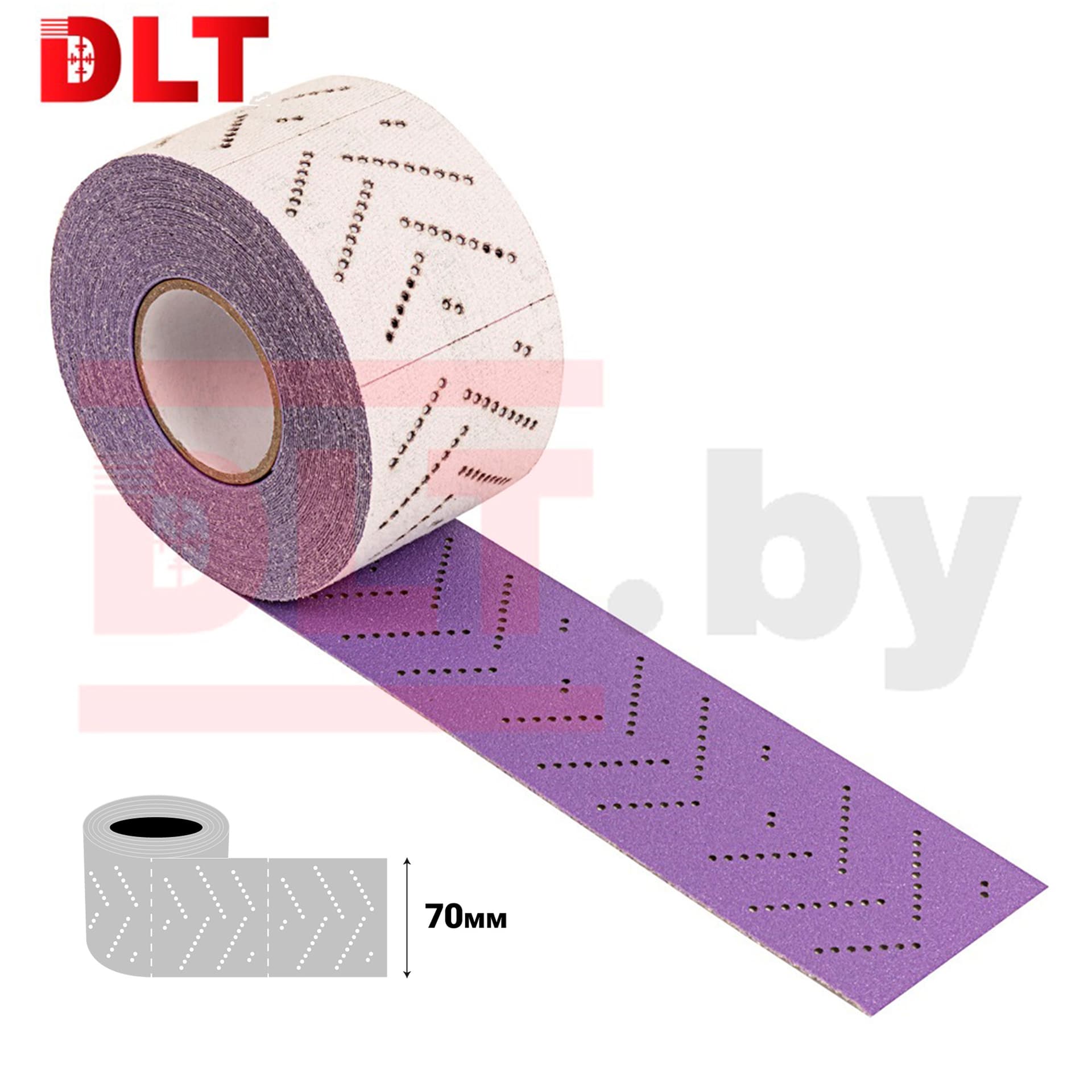 Шлифовальный лист в рулоне DLT GrandFlex PURO-ROLL, P320, 70мм*12м, (керамика точной формы), арт.3621