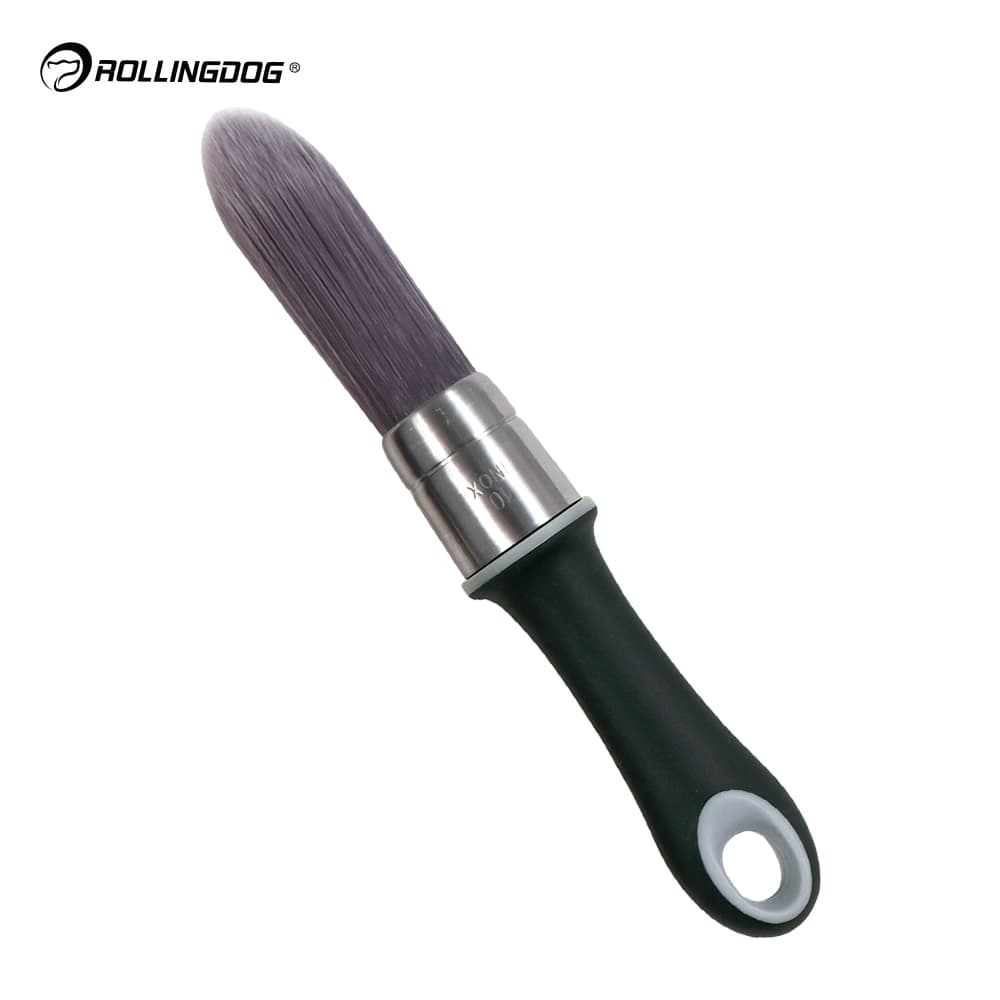 Кисть с короткой ручкой Rollingdog 22мм, круглая, синтетика, серия Professional, арт.10594 - фото 5