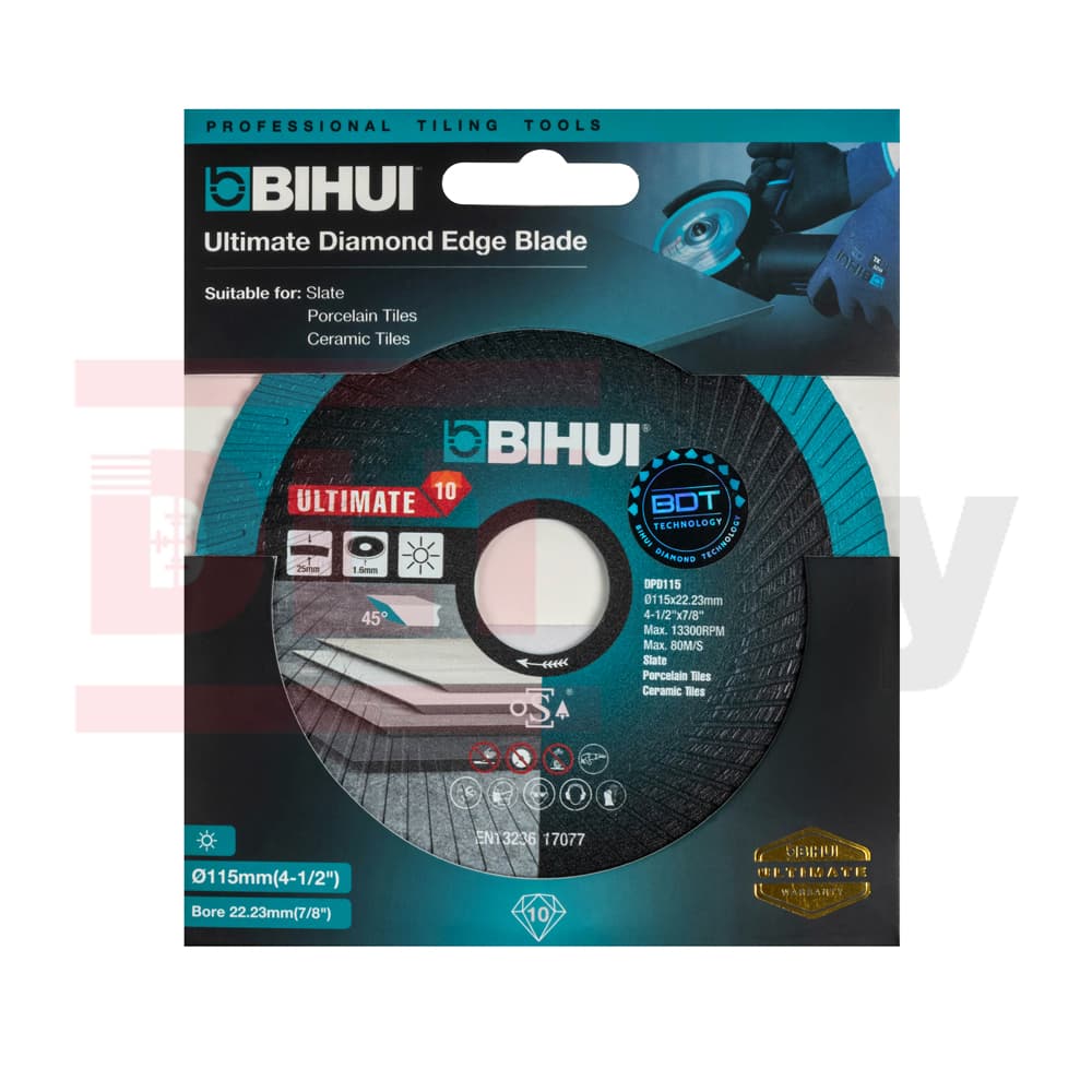 Алмазный диск BIHUI Ultimate Edge 115 мм, для резки и заусовки плитки под 45°, арт.DPD115 - фото 4