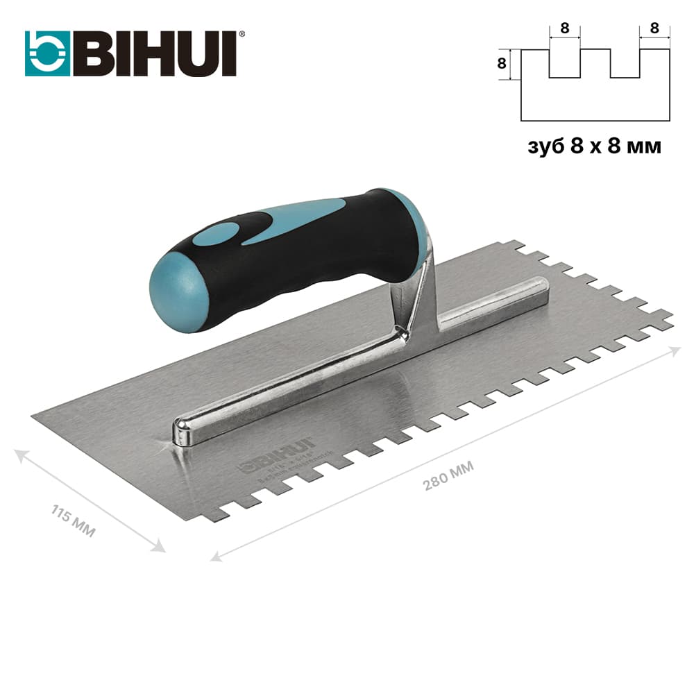 Гребенка из пружинной стали BIHUI 280*115мм, зуб 8мм, арт.PTCB08