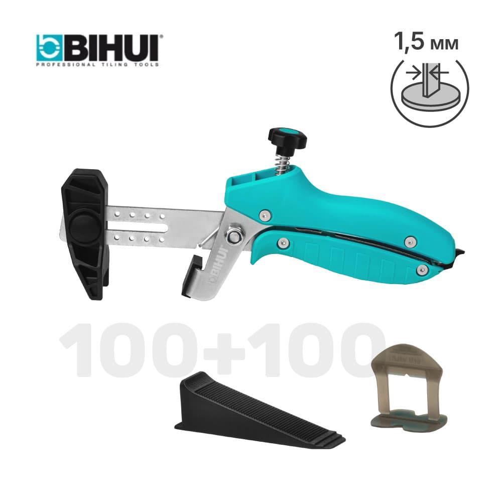 Набор СВП BIHUI (клин+зажим+щипцы) 1,5мм, 100шт, арт.BLSK2