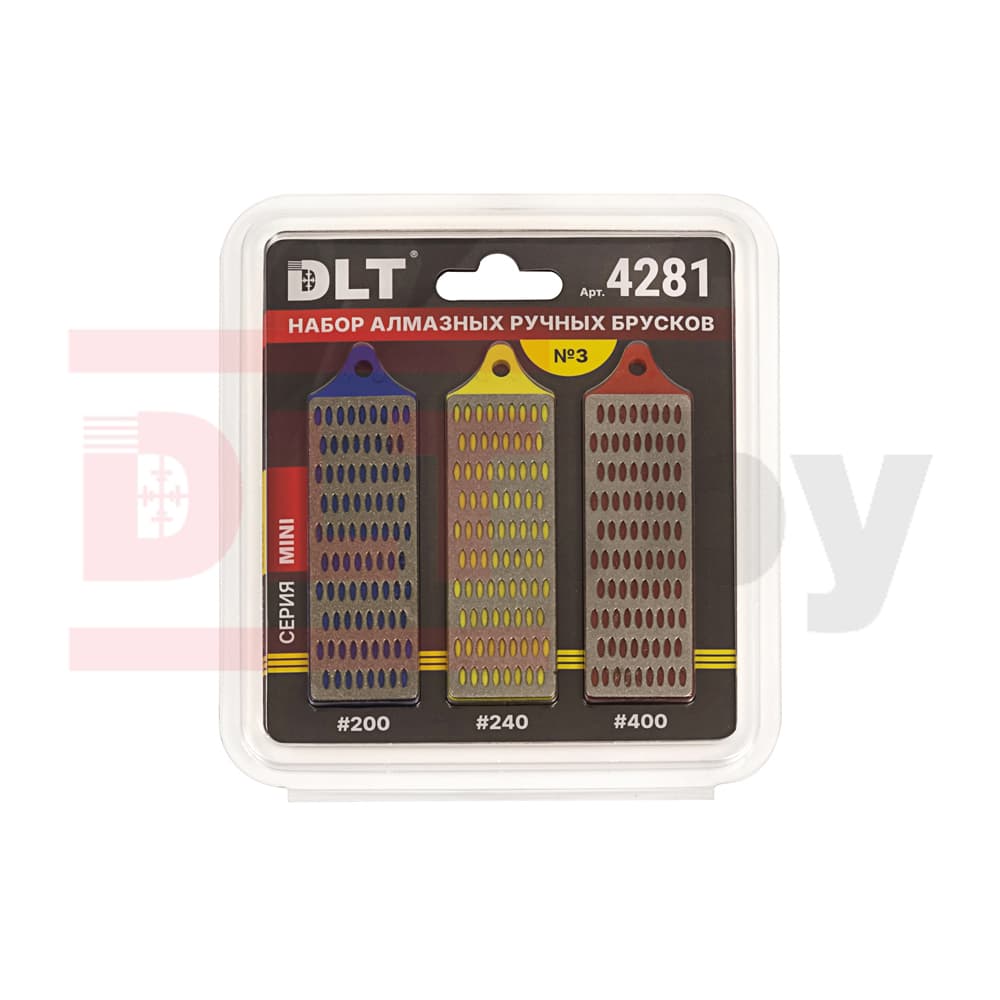 Набор алмазных ручных брусков DLT №3, серия Mini, #200, #240, #400, арт. 4281 - фото 2