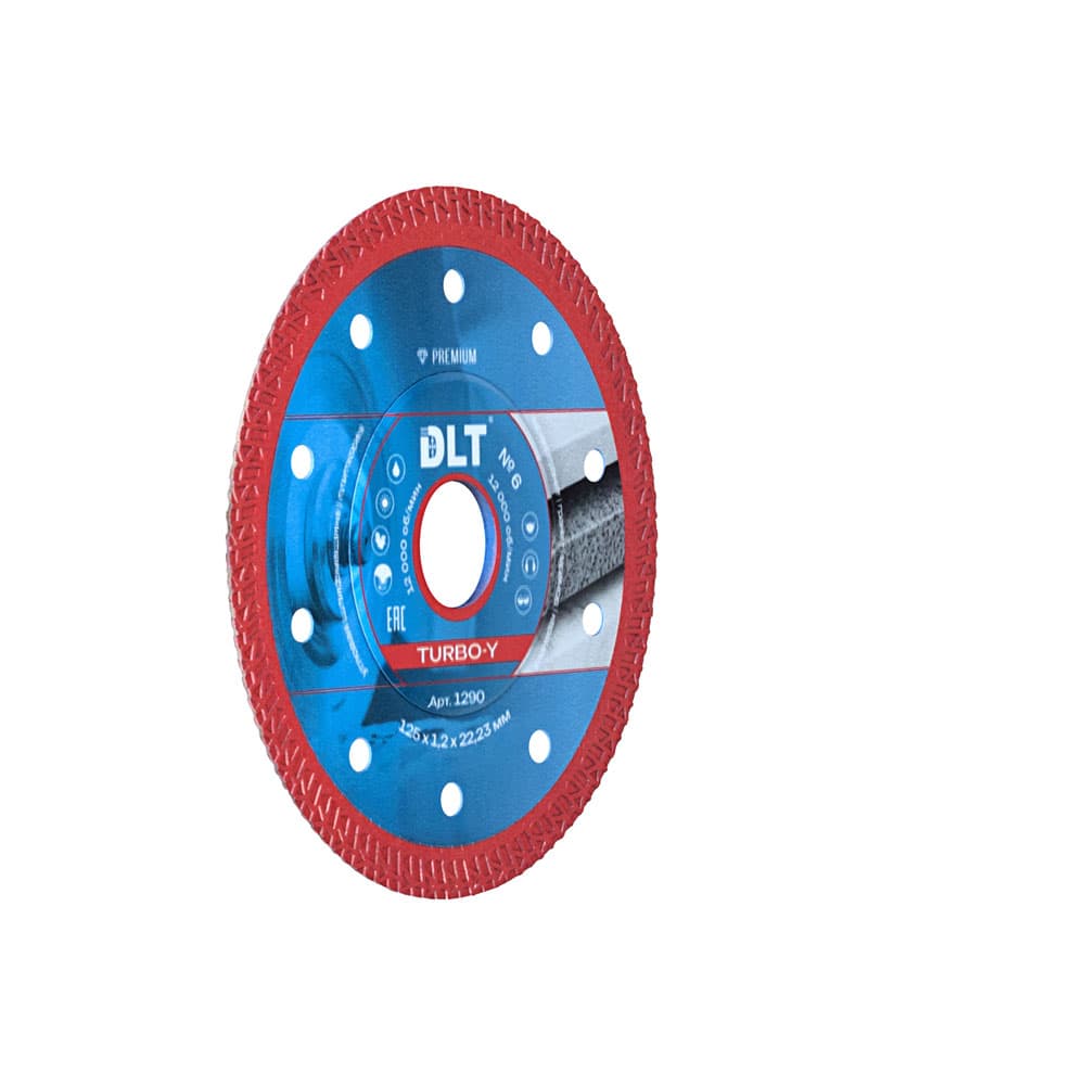 Алмазный диск DLT №6 (Turbo-Y), 125х1,2мм(синий), арт.1290 - фото 2