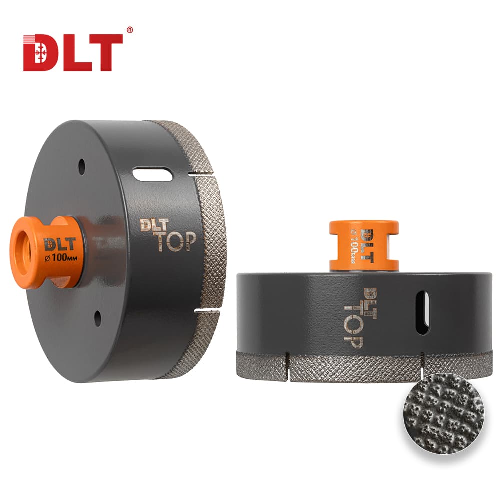 Коронка алмазная для керамогранита и камня DLT TOP, 100мм, арт.2108