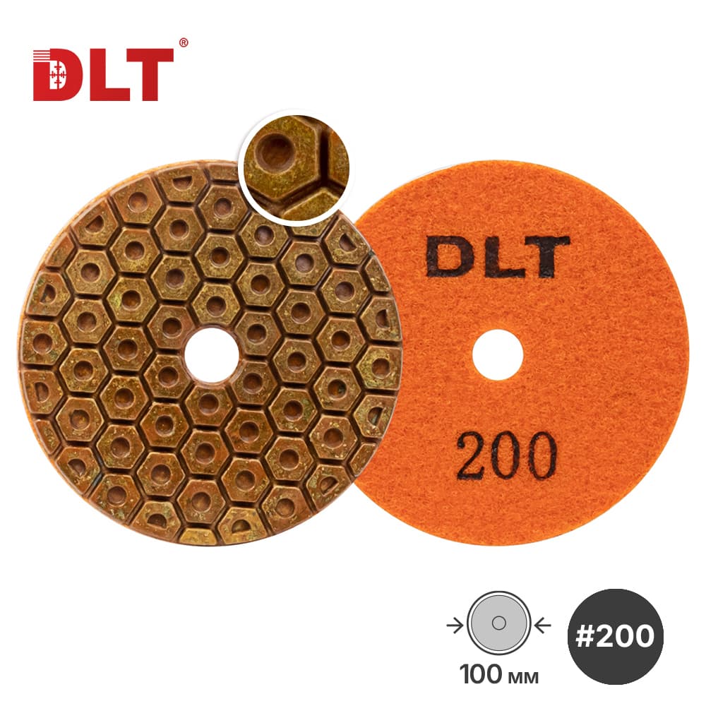АГШК DLT №10, для сухой шлифовки, #200, 100мм, арт.1185