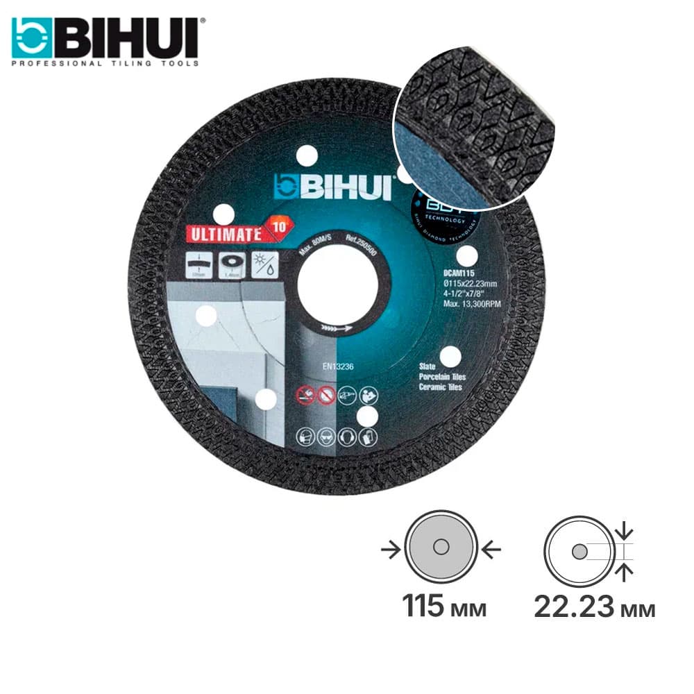Алмазный диск BIHUI Ultimate Mesh, 115х1,4мм, арт.DCAM115