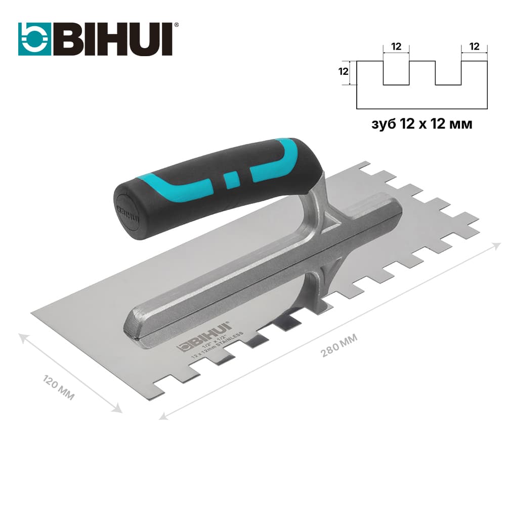 Гребенка из нерж. стали BIHUI 280*120мм, зуб 12мм, арт.PTSB12