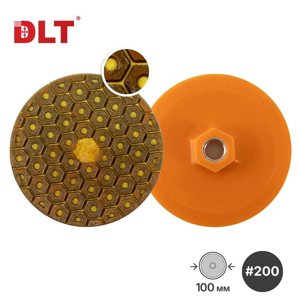 Алмазный гибкий шлифовальный круг DLT №21, #200, 100мм, арт.2929