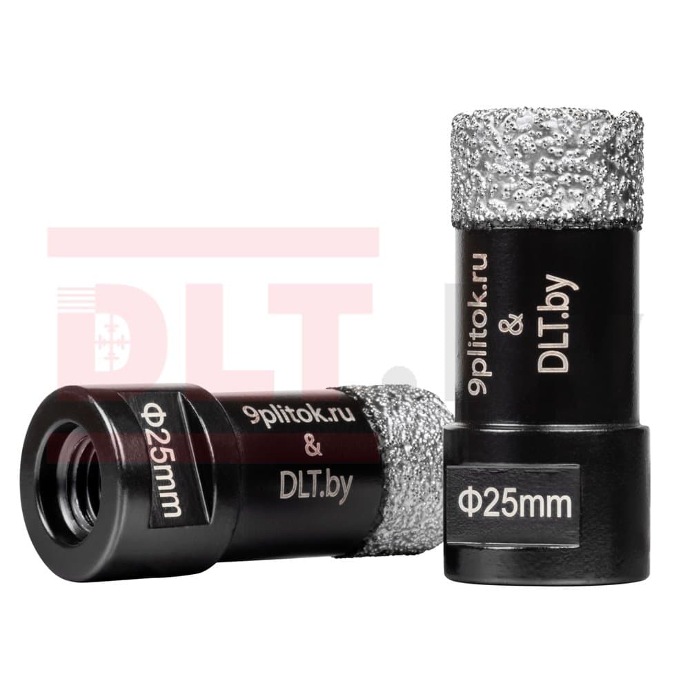 Коронка алмазная DLT&amp;amp;9plitok, ПРЕМИУМ класс, вакуумная пайка, 25мм, арт.0262