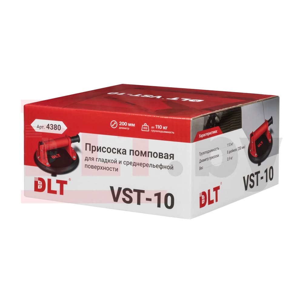 Присоска помповая DLT VST-10 для гладкой и среднерельефной поверхности, Ø8 дюймов, арт.4380 - фото 7