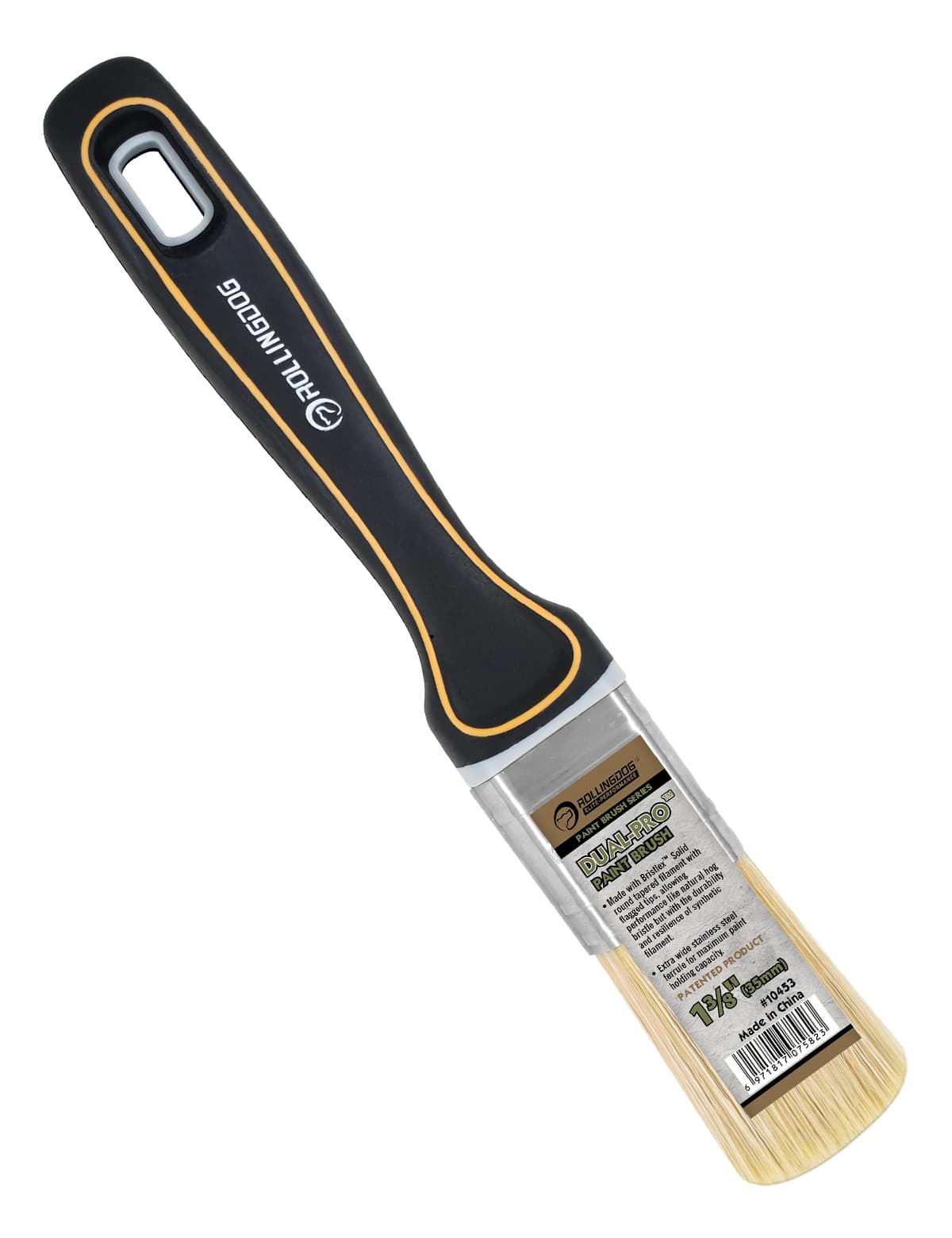 Кисть Rollingdog DUAL-PRO 35мм, прямой срез, синтетика, серия Elite, арт.10453 - фото 8