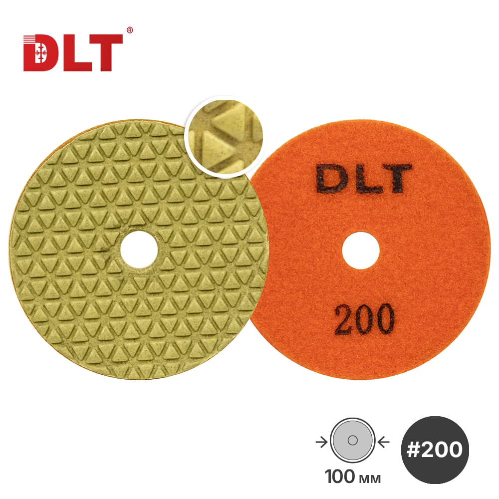 АГШК DLT №11, для сухой шлифовки, #200, 100мм, арт.0934
