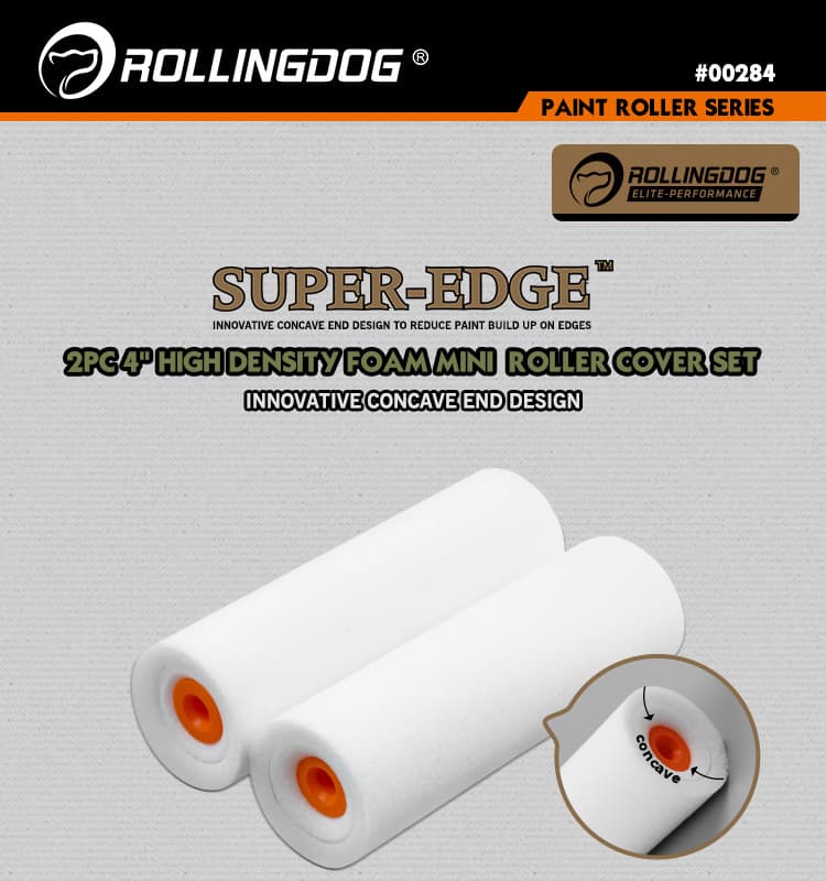 Набор валиков Rollingdog SUPER - EDGE 100мм, 2шт, для бюгеля 6мм, поролон, арт.00284 - фото 4