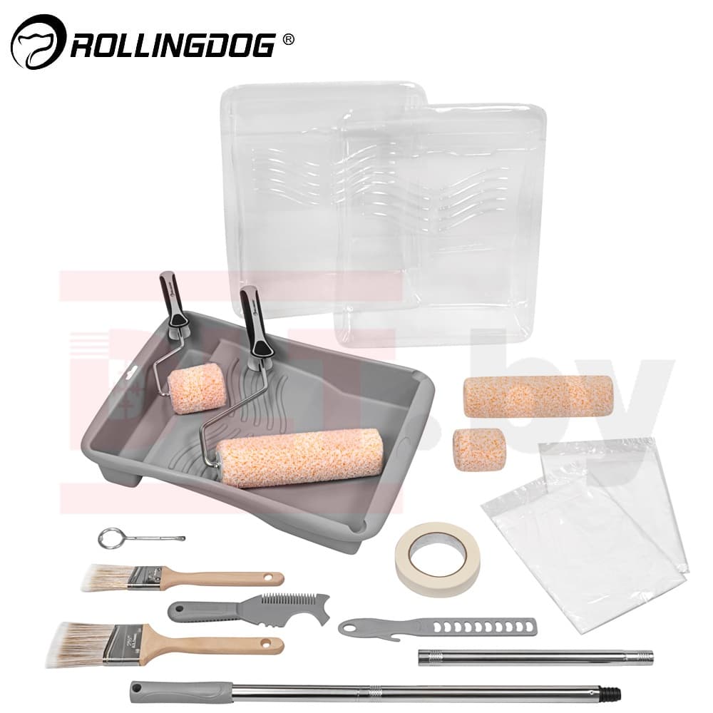 Набор малярный Rollingdog SUPER-MICRO (18 предметов) резьба, серия Professional, арт.70292