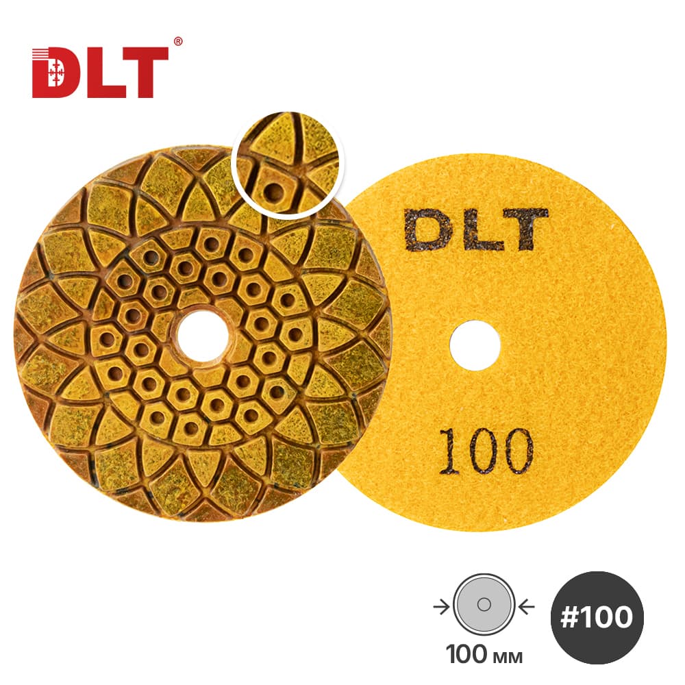 Алмазный гибкий шлифовальный круг DLT №16,  #100, арт.1471