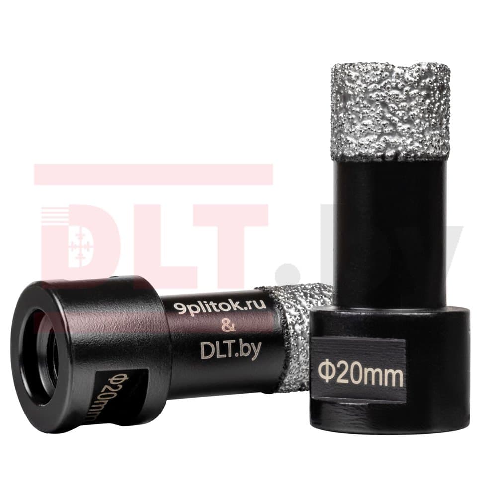 Коронка алмазная DLT&amp;amp;9plitok, ПРЕМИУМ класс, вакуумная пайка, 20мм, арт.0261