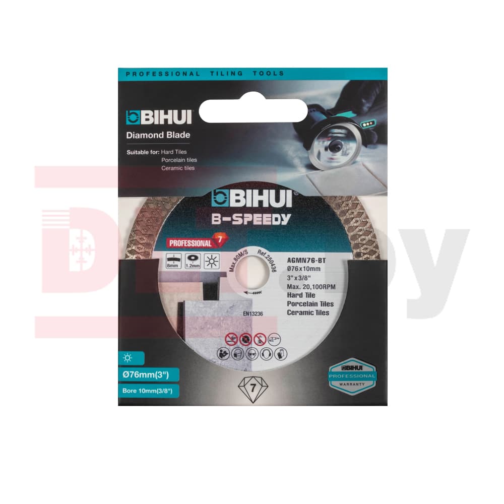 Алмазный диск BIHUI Mini Mesh, 76х1,2х10 мм, арт.AGMN76-BT - фото 2