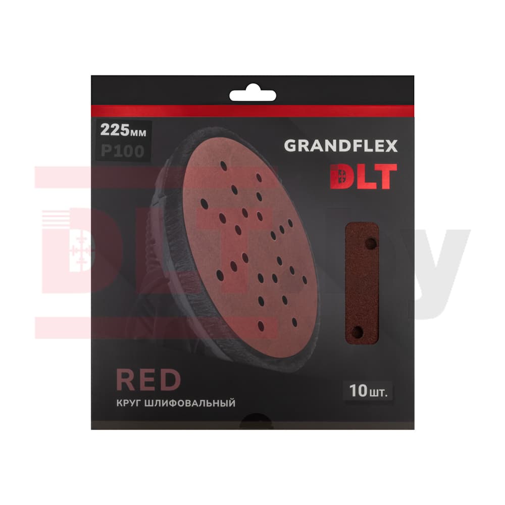 Круг шлифовальный DLT GrandFlex RED, P100, 225мм, 10шт, (на бумаге, оксид алюминия), арт.4507 - фото 3