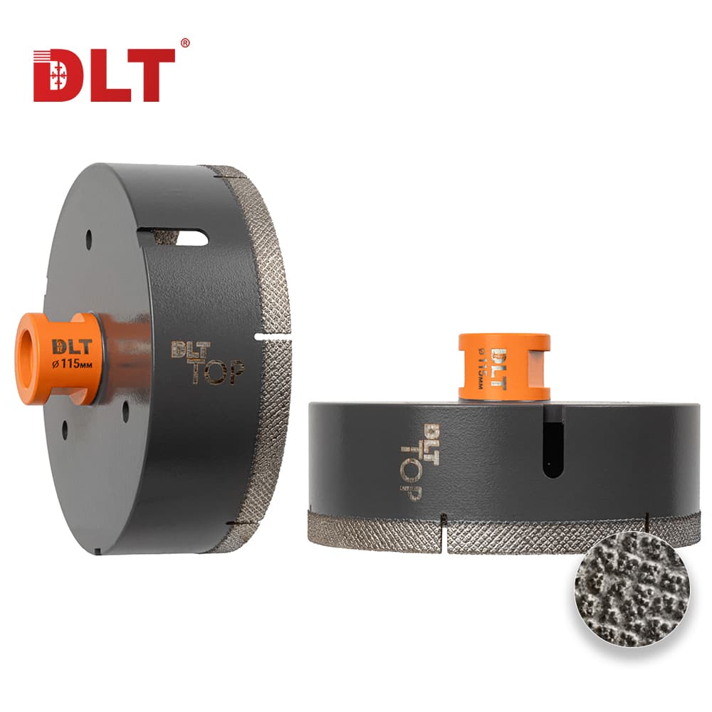 Коронка алмазная для керамогранита и камня DLT TOP, 115мм, арт.2111