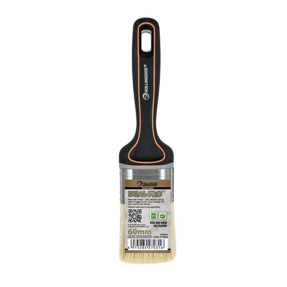 Кисть Rollingdog DUAL-PRO 60мм, прямой срез, синтетика, серия Elite, арт.10724 - фото 2