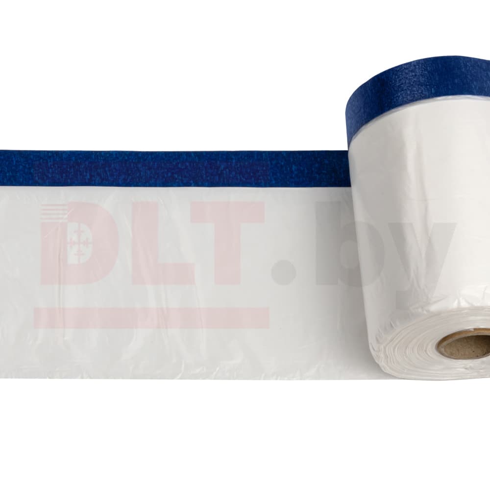 Укрывное полотно на малярной ленте Rollingdog PAINTERS-SHIELD 8мкм, 55см*33м, арт.80347 - фото 2