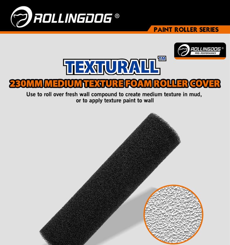 Валик Rollingdog TEXTURALL 230мм, для бюгеля 8мм, текстурный, арт.00405 - фото 6