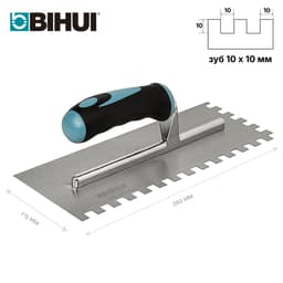 Гребенка из пружинной стали BIHUI 280*115мм, зуб 10мм, арт.PTCB10
