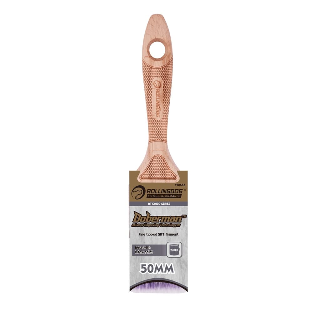 Кисть Rollingdog BTX1000 50мм, прямой срез, синтетика, серия Elite, арт.10655 - фото 2